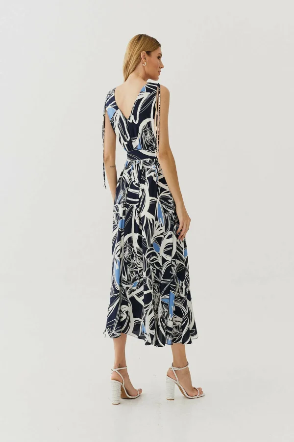 VESTIDO LONGO CREPE ET GEOM DET AMARRACAO OMBRO - Imagem 7