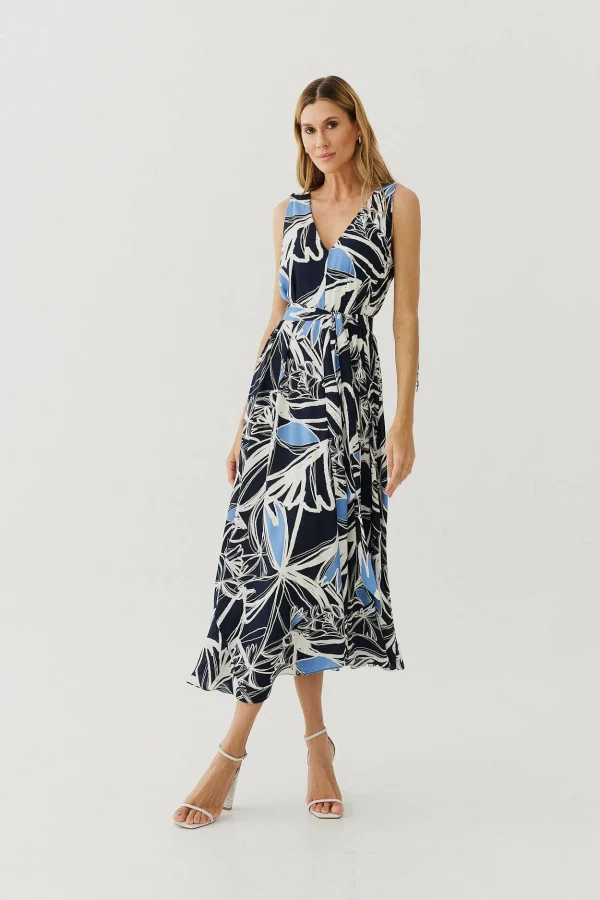 VESTIDO LONGO CREPE ET GEOM DET AMARRACAO OMBRO - Imagem 5