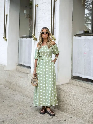 VESTIDO MIDI EST POA OMBROMG BAMBOLE