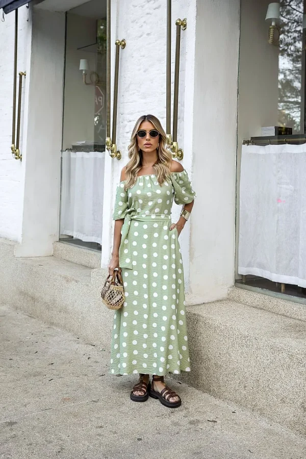 VESTIDO MIDI EST POA OMBROMG BAMBOLE