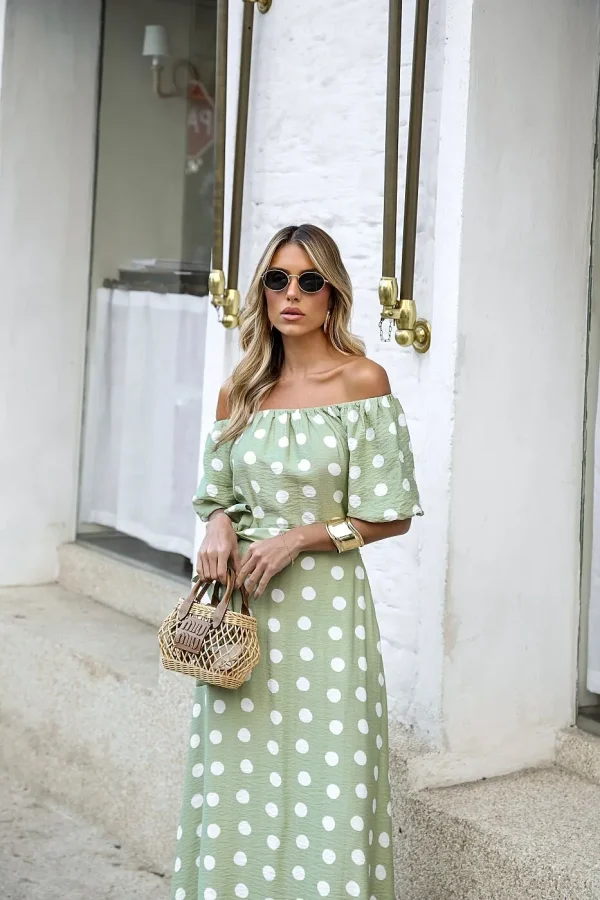 VESTIDO MIDI EST POA OMBROMG BAMBOLE - Imagem 2