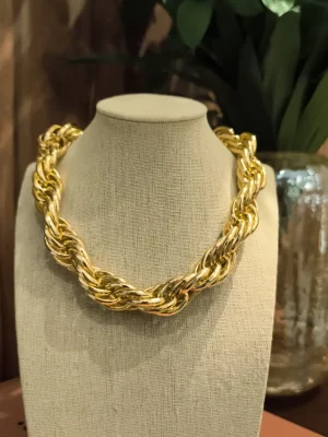 COLAR DOURADO ELOS TRANÇA