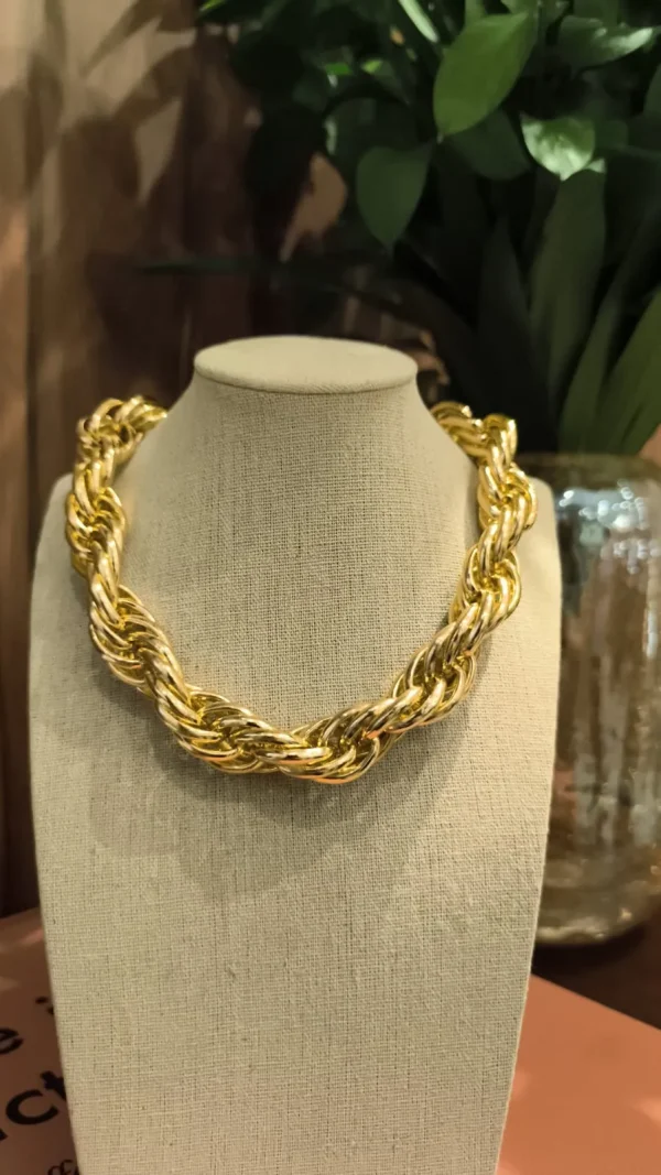 COLAR DOURADO ELOS TRANÇA
