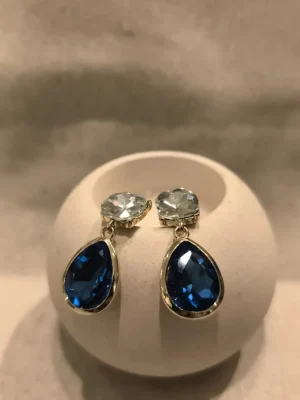 BRINCO COLAR GOTA AZUL