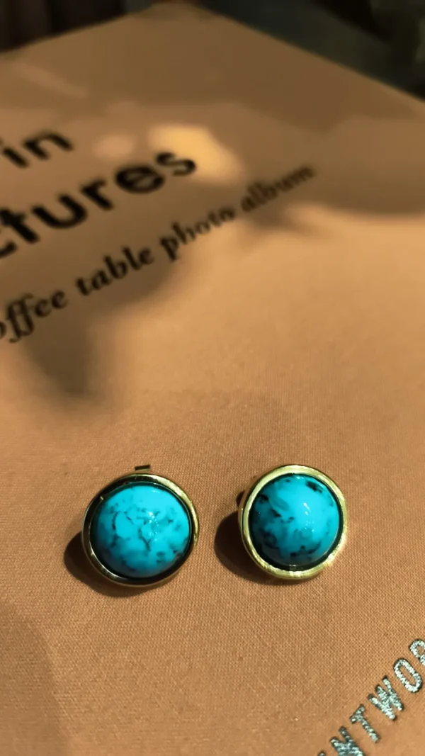 BRINCO DOURADO TURQUESA - Imagem 4