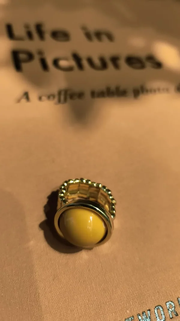 ANEL DOURADO LARANJA