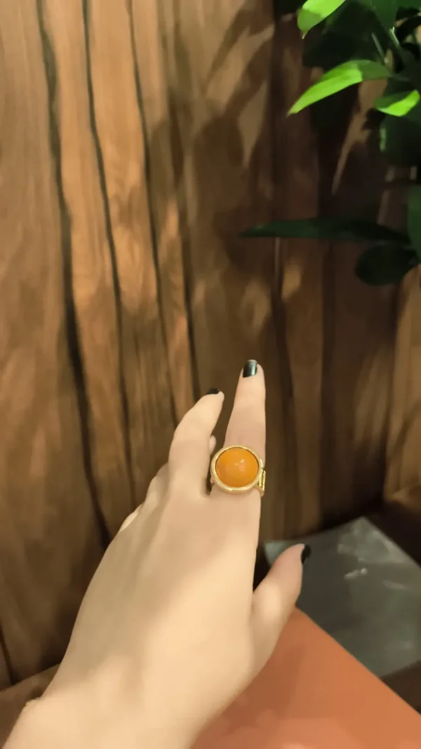 ANEL DOURADO LARANJA - Imagem 2