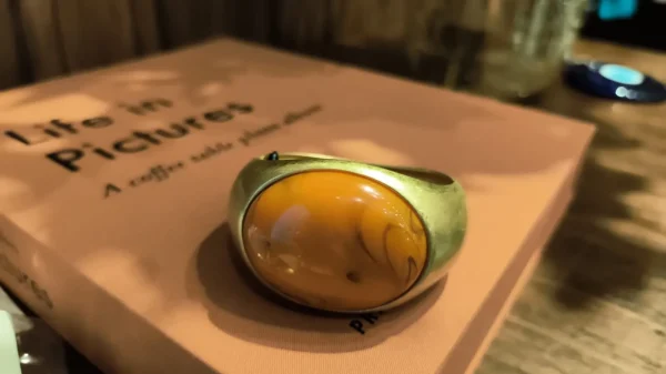 BRACELETE DOURADO FOSCO RESINA - Imagem 3