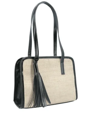 BOLSA DE RÁFIA COM SINTÉTICO