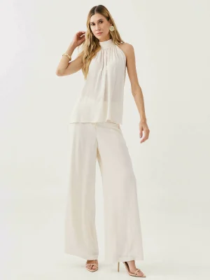 CONJUNTO CREPE BL GOLA FRANZIDO CL COS ELASTICO