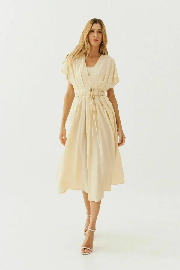 VESTIDO MIDI MORCEGO LYOCEL LINEN - Imagem 4
