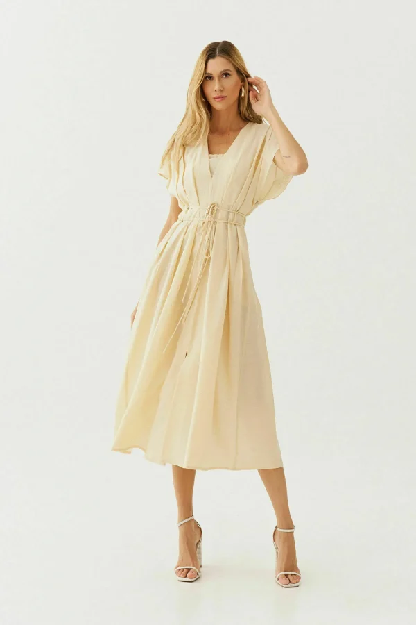 VESTIDO MIDI MORCEGO LYOCEL LINEN - Imagem 3