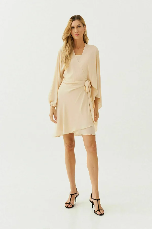 VESTIDO CREPE CAPA TRANSP AMARRACAO - Imagem 3