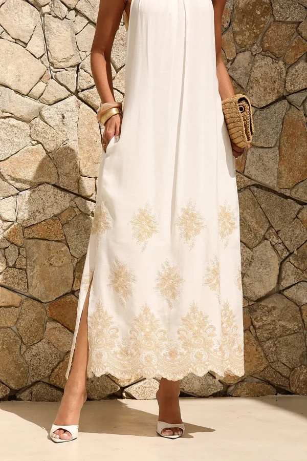 VESTIDO MIDI BORDADO BARRADO DEC FRANZIDO - Imagem 5