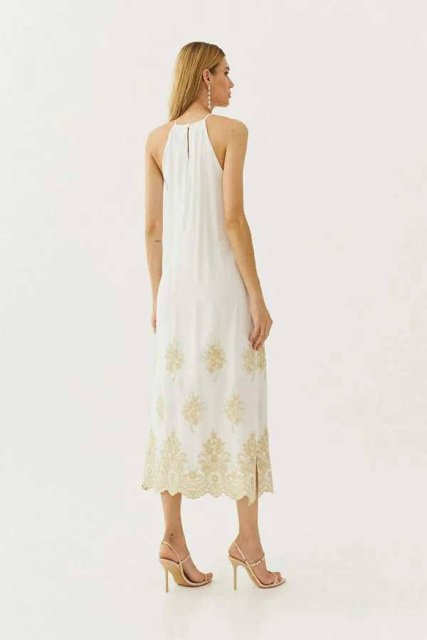 VESTIDO MIDI BORDADO BARRADO DEC FRANZIDO - Imagem 6