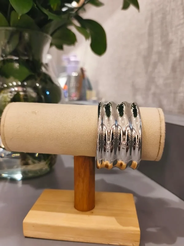 BRACELETE PRATA LARGO - Imagem 2