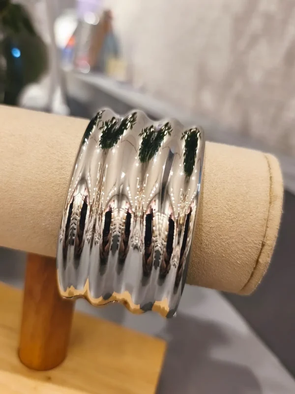 BRACELETE PRATA LARGO - Imagem 5
