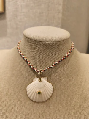 COLAR TRANÇADO PG CONCHA