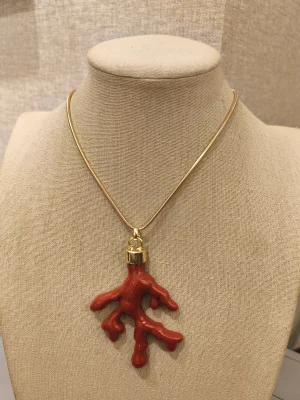 COLAR DOURADO LONGO CORAL