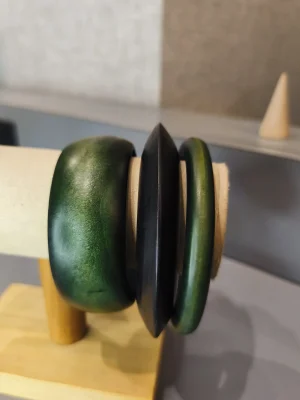 BRACELETE 3 PEÇAS MADEIRA