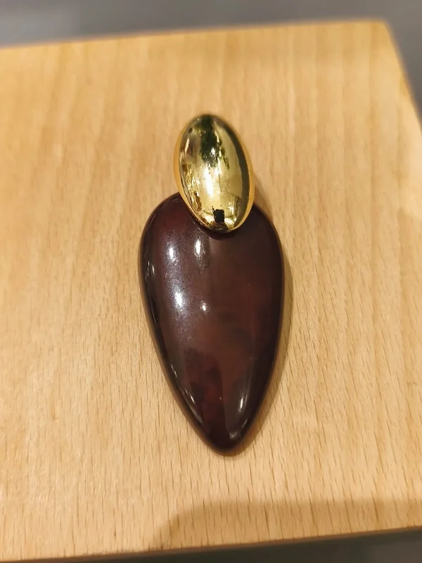BRINCO MET OVAL DOURADO - Imagem 5