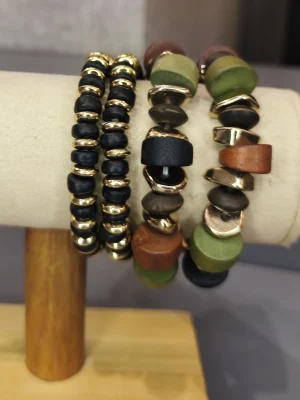 PULSEIRA ABS DOURADO MADEIRA