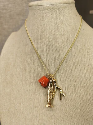 COLAR DOURADO PENCA PEIXE