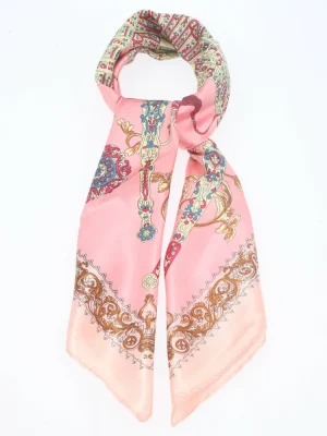 LENÇO DE CETIM ESTAMPA CORRENTE