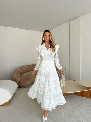 SAIA CHIFFON BORDADO GUIPIR