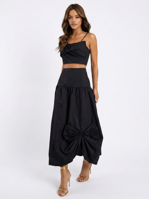 CONJUNTO TOP LAÇO SAIA BALONE