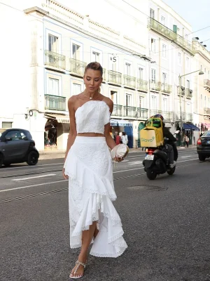 CONJUNTO TOP E SAIA JABÔ MANDALAS FLORAIS