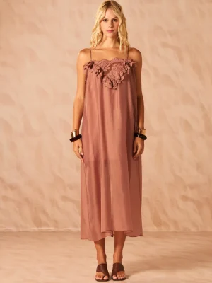 VESTIDO ORGANZA BUSTO RENDA