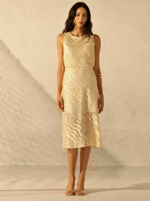 CONJUNTO TULE JACQUARD FLOR COSTAS