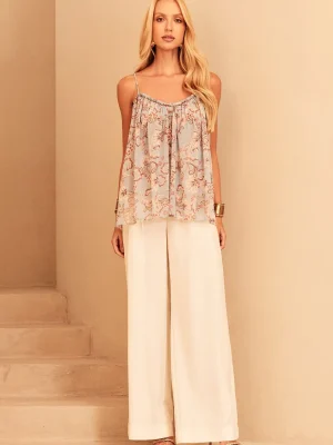 BLUSA CHIFFON DRAPEADO BUSTO ESTAMPADA