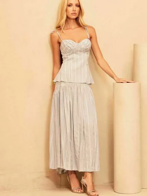 CONJUNTO BORDADO LISTRADO VISCOLINHO