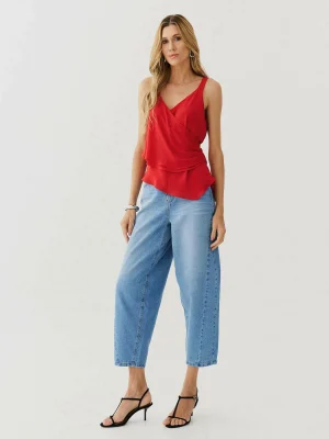 BLUSA REGATA CREPE TEXTURA TRANSP PREGAS