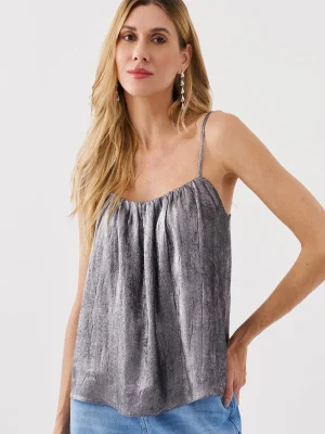 REGATA ALÇA BRILHO DEC FRANZIDO