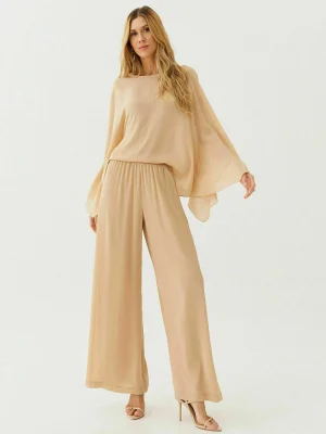 CONJUNTO CHIFFON CALCA PANTALONA BLUSA MORCEGO