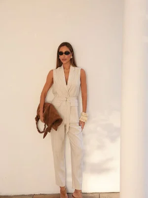 CONJUNTO ALF VICS RISCA DE GIZ CALCA COM COLETE