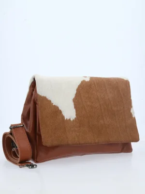 BOLSA FEMININA EM COURO ANIMAL PRINT