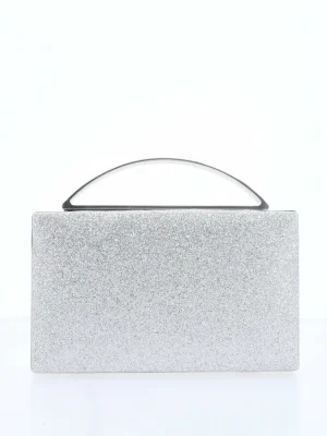 BOLSA CLUTCH COM STRASS E ALÇA METALIZADA