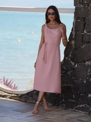 VESTIDO TWILL C/ FAIXA PESPONTADA