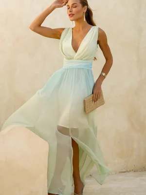 VESTIDO OMBRÉ FENDA