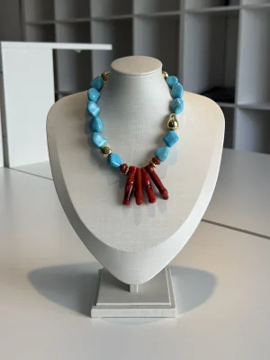 COLAR TURQUESA CORAL